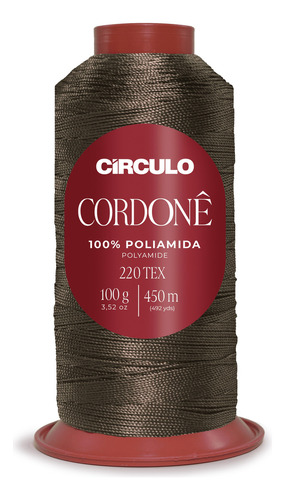 Fio Cordonê Circulo 100g 450mts Cor 7160 Café Torrado
