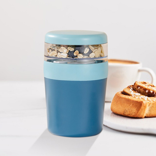 Taza De Viaje Con Tapa De Cuchara, Taza De Desayuno Sellada