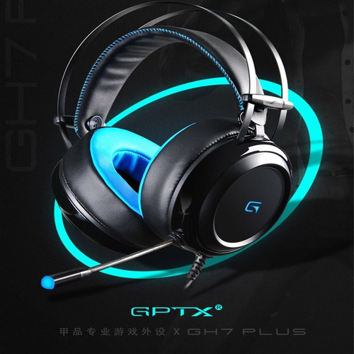 Imagen 2 de 10 de Headset Gamer Wayra Microfono Auricular Led Gh7x Ps4 Pc 7.1