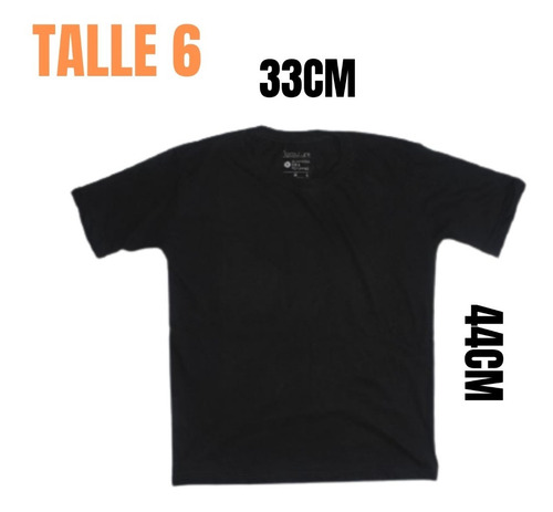 Imagen 3 de 6 de Remera Negra De Niños- (talle 6 Y 10)