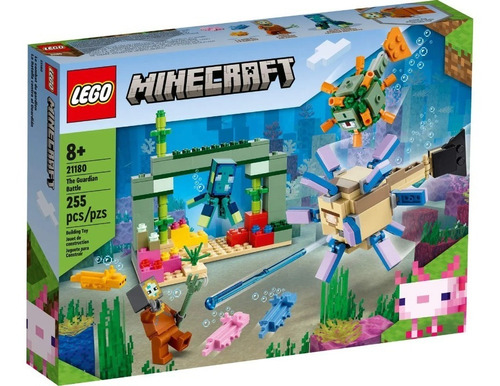 Lego Minecraft - A Batalha Do Guardião 255 Peças - 21180