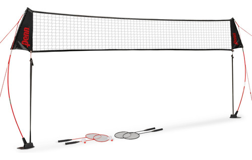 Set De Badminton Penn Boleibol 4 Raquetas 4.57mx1.52m Jardin
