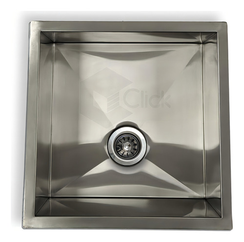 Fregadero cuadrado de acero inoxidable 35x35 con válvula de lavabo