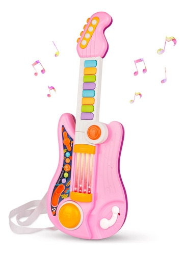 Instrumento Musical Twfric Kids, Guitarra Eléctrica 2 En 1,