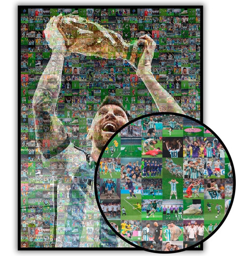 Messi Argentina Mundial Muchas Fotos Cuadro Original 30x40cm