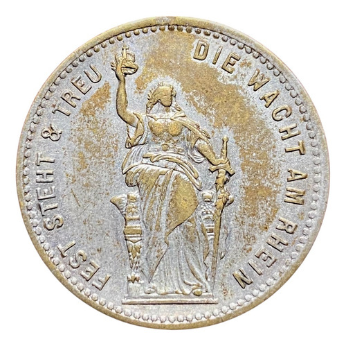 Medalla Alemania 1896 Rey Wilhelm 1 Conquistas París 1870 (Usado)