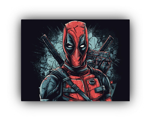 Arte De Pared Ilustraciones Dead Pool Estetico 65x50cm