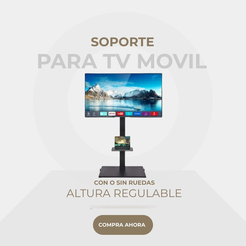 Imagen 2 de 3 de Enxuta Tv Smart Soporte De Pie Ideal Hasta 80' Móvil