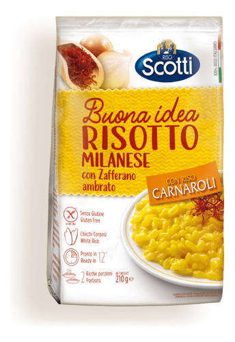 Risotto Carnaroli Scotti Sin Tacc De Azafrán 210 Gr. 