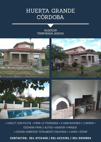 Chalet En Alquiler En Las Sierras De Cordoba