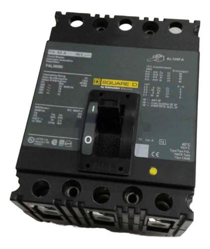 Interruptor Termomagnetico Square D Fal36080 3p 80amp