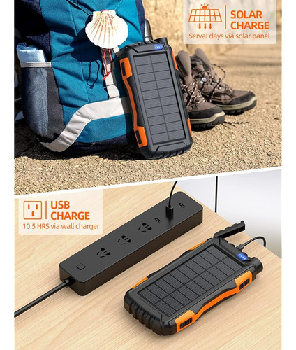 Power-bank-solar-charger - 42800mah Power Bank, Cargador Por