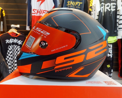 Casco Moto Ls2 Ff 352 Rookie Cypress Matt Bl Hv Oran