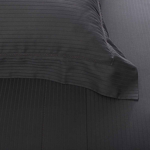 Kit Colcha Solteiro Cetim Buddemeyer Damask Stripes 2 Peças Cor Chumbo