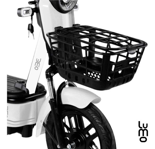 Lumo Home Bicicleta Electrica Para Adultos, Bicimoto Eléctrica, Baterías De Gran Capacidad Dos Asientos Blanco