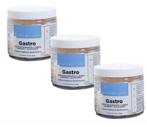 Kit 3 Gomitas Gastro Acidez Reflujo Inflamación  160g C/u