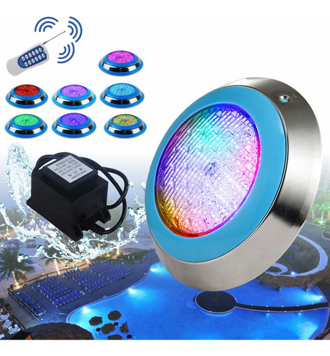 Lámpara Led De Piscina Para Alberca  Rgb + Transformador