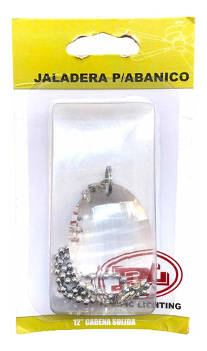 Jaladera Abanico De Techo Cristal Diamante Óvalo Cadena Bola