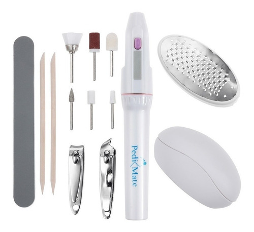 Set Manicuria Pedicuria Kit Torno Uñas Saca Callos Alicate