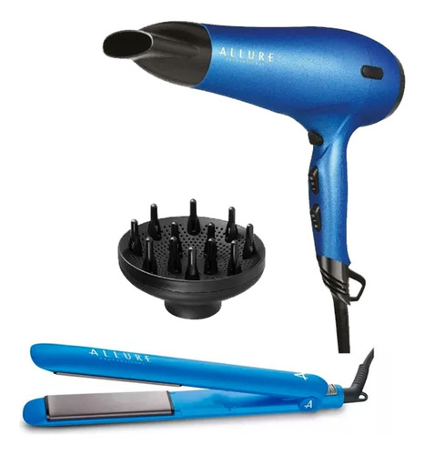Set Allure Planchita Pelo Alisado Pl1010ap + Secador Ion Cs