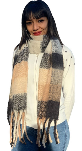 Bufanda Flecos Pashminas Pañuelos Mujer Suave Semi Angora