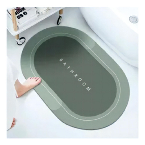 Tapete de baño Genérica Bathroom verde