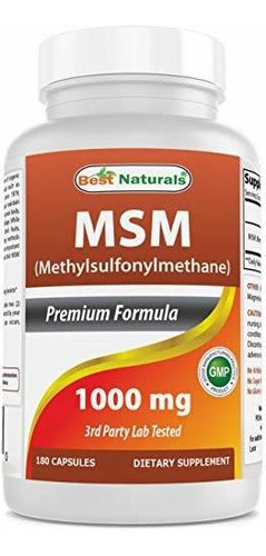 Mejores Naturals Msm 1000 Mg 180 Cápsulas.