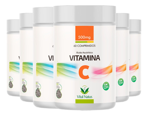 Kit 6 Vitamina C 100mg Com 60 Comprimidos Cada