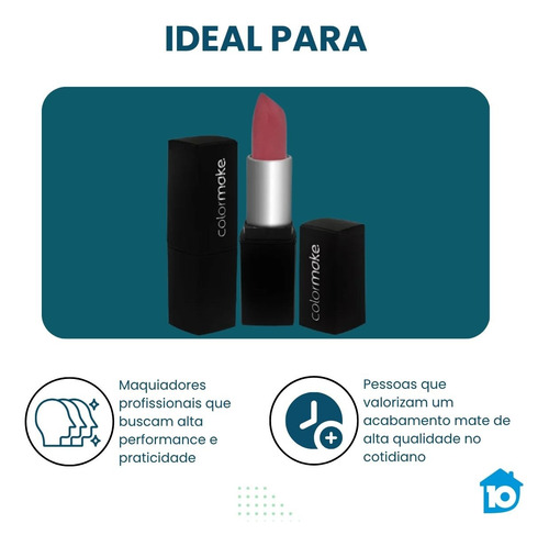 Batom Colormake Matte Longa Duração Alta Cobertura Profissio