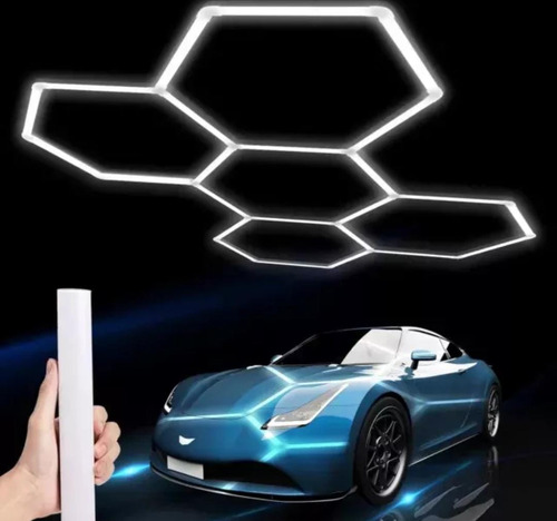Lámpara De Techo Led Hexagonal 6500k Blanco Frío