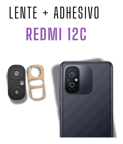 Redmi 12c Cristal De Cámara Calidad Premium + Adhesivo