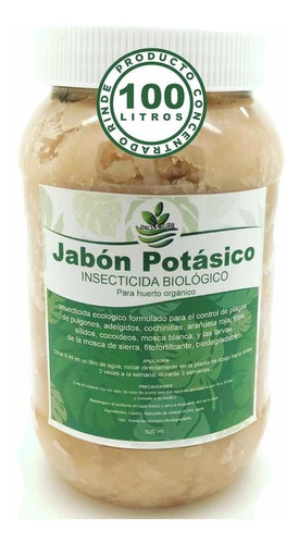 Jabón Potásico Insecticida Orgánico Fertilizante 500g