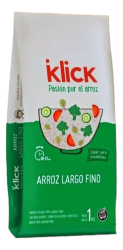 Arroz Kick Largo Fino De 1kg Pack 5u