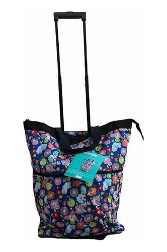 Bolsa Con Ruedas / Maleta Con Ruedas Flores Través Plus