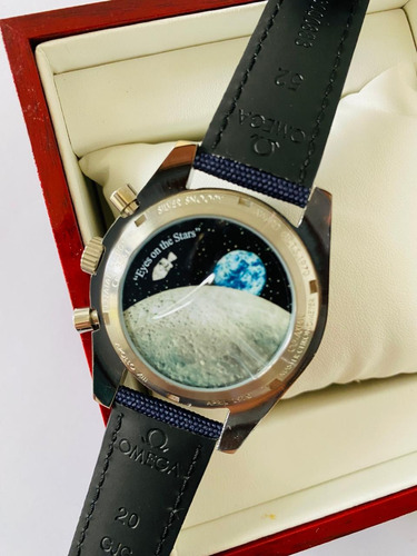 Bonito Reloj Omega De Caballero Azul Azul Blanco (Usado)