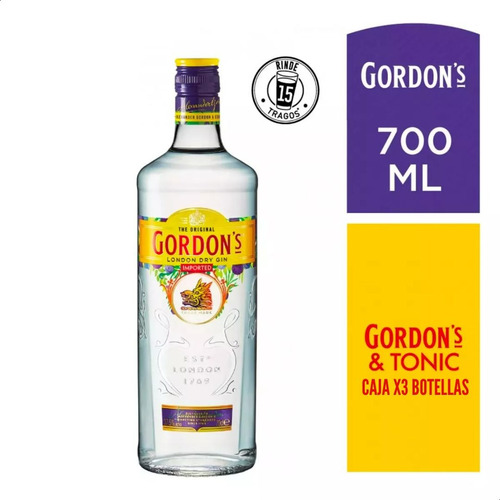 Gin Gordon's London Dry - Caja X3 Botellas