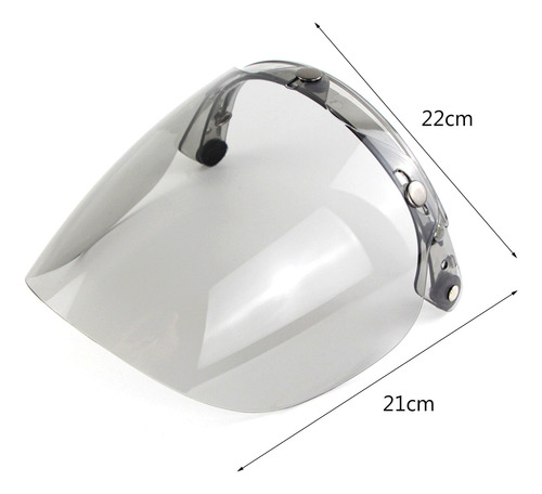 Casco De Moto Con Lente De Burbuja Y Visera Frontal Abierta,