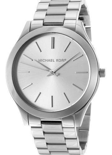 Relógio Michael Kors Mk3178  Runway Prata Slim Original