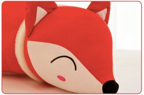 Vanni Divertido Peluche Juguete Almohada Zorro Felpa Suave Unisex Rojo