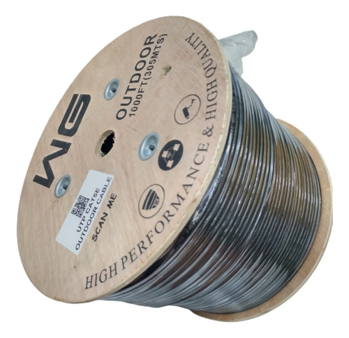 Imagen 1 de 6 de Cable Utp Cat 5e Para Interperie Doble Chaqueta 305