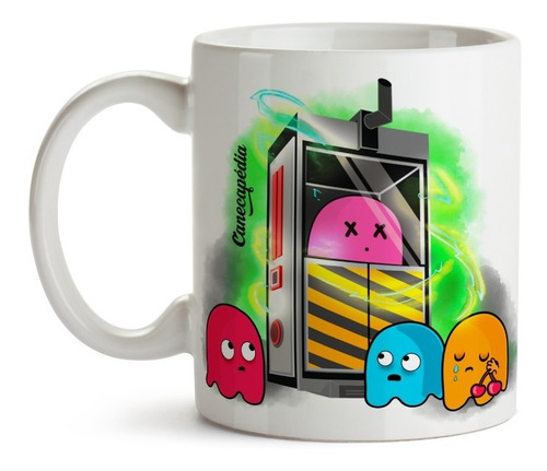 Caneca Xícara Pacman Vs Ghostbuster  Nerd Gamer Geek 