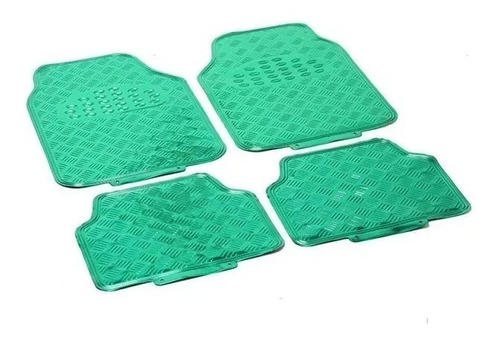 Alfombra Cubre Piso Metálico Colores Set 4pcs Auto Tuning