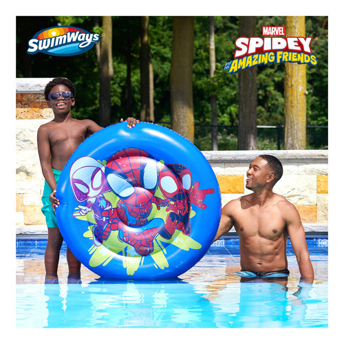 Bote Reversible Pool Float Swimways Marvel Spidey Para Niños