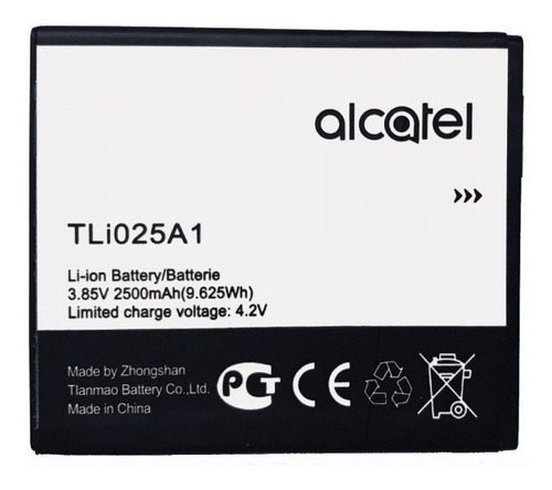 Bateria Tli025a1 Alcatel Pixi 4 Ot5012g A3 Plus Pop 4 E/g