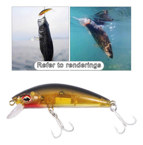 3 Señuelo De Pesca Realista Topwater Hard Espalda Negra