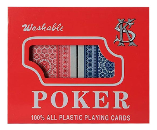 Naipes 2 Mazos Poker Con Estuche Plastico Playking