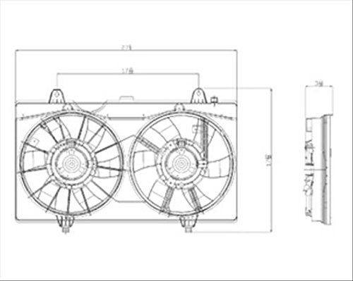 Oe Repuesto Nissan Datsun Sentra Radiador Ventilador