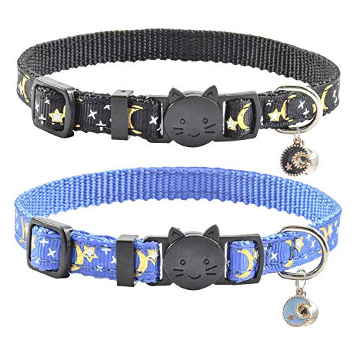 2 Pcs Collar De Gato Cierre De Seguridad Y Campana, Lin...