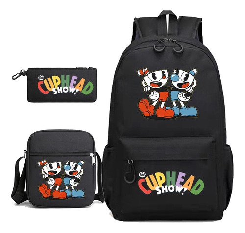 ¡conjunto De Mochilas Escolares Cuphead De 3 Piezas!