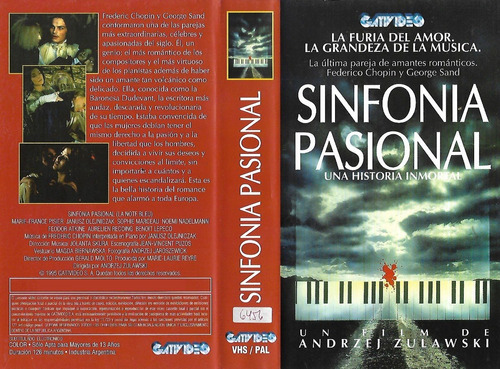 Sinfonia Pasional Vhs La Note Bleue Frédéric Chopin